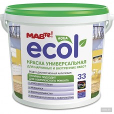 Краска универсальная для наружных и внутренних работ, 11л (14.0 кг), MAV ECOL 33 (МАВ ЭКОЛ 33)